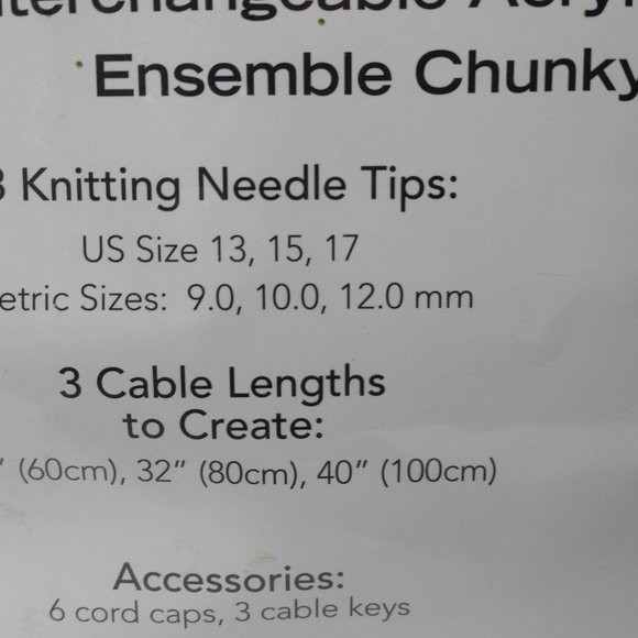 Interchangeable Acrylic Knitting Needle Chunky Set - Picture 7 of 9